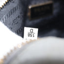 PRADA Shoulder Bag Leather Gray Gold Auth bs29496-12