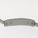 PRADA Shoulder Bag Leather Gray Gold Auth bs29496-8