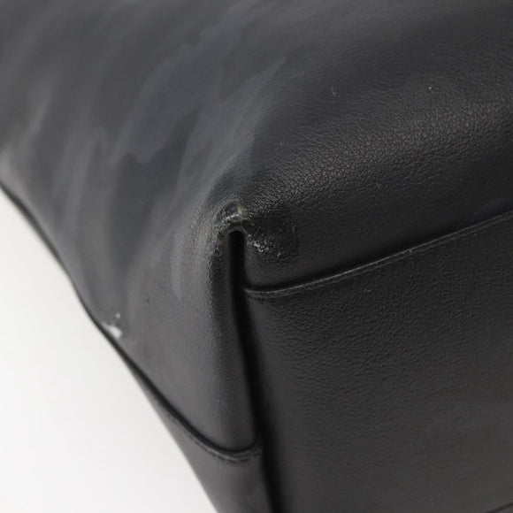 SAINT LAURENT Camouflage Tote Bag Leather Black Gray Auth bs29497