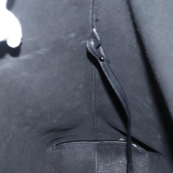 SAINT LAURENT Camouflage Tote Bag Leather Black Gray Auth bs29497