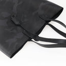 SAINT LAURENT Camouflage Tote Bag Leather Black Gray Auth bs29497-8