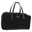 PRADA Boston Bag Nylon Black Silver Auth bs29500-1