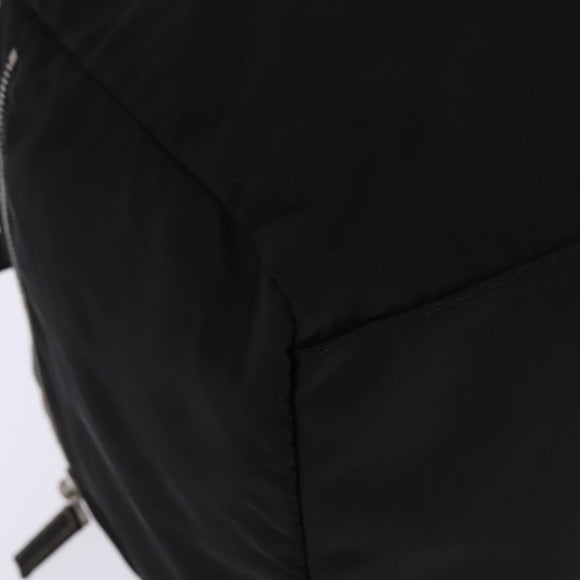 PRADA Boston Bag Nylon Black Silver Auth bs29500