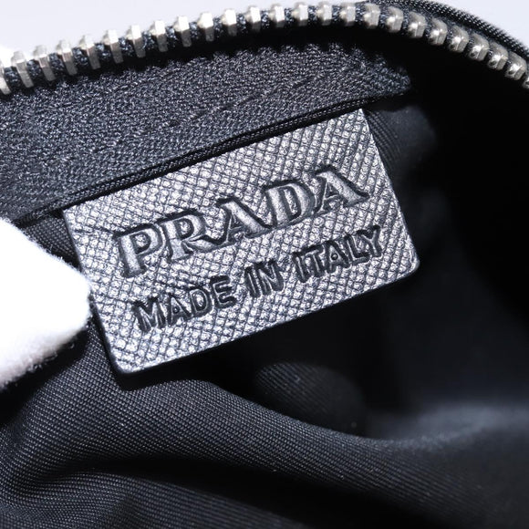 PRADA Boston Bag Nylon Black Silver Auth bs29500