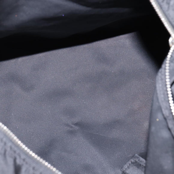 PRADA Boston Bag Nylon Black Silver Auth bs29500