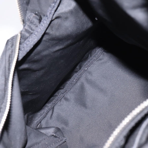 PRADA Boston Bag Nylon Black Silver Auth bs29500