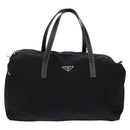 PRADA Boston Bag Nylon Black Silver Auth bs29500-13