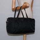 PRADA Boston Bag Nylon Black Silver Auth bs29500-21