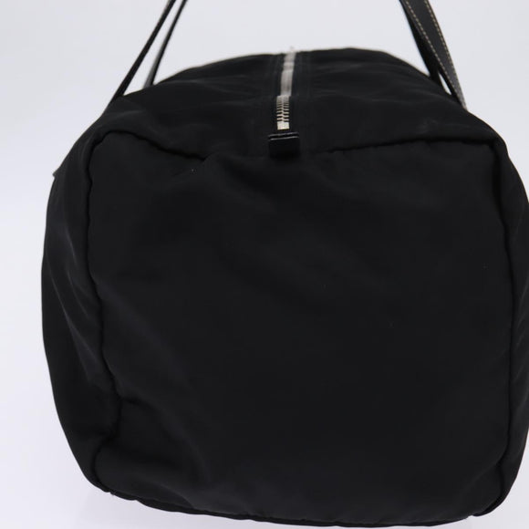 PRADA Boston Bag Nylon Black Silver Auth bs29500