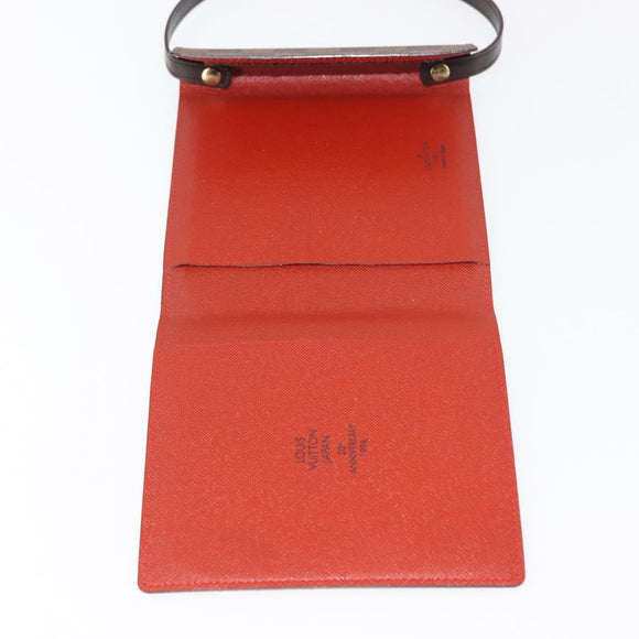 LOUIS VUITTON Damier Ebene CD Holder Pouch N62935 LV Auth bs29503