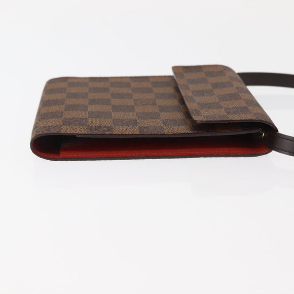 LOUIS VUITTON Damier Ebene CD Holder Pouch N62935 LV Auth bs29503