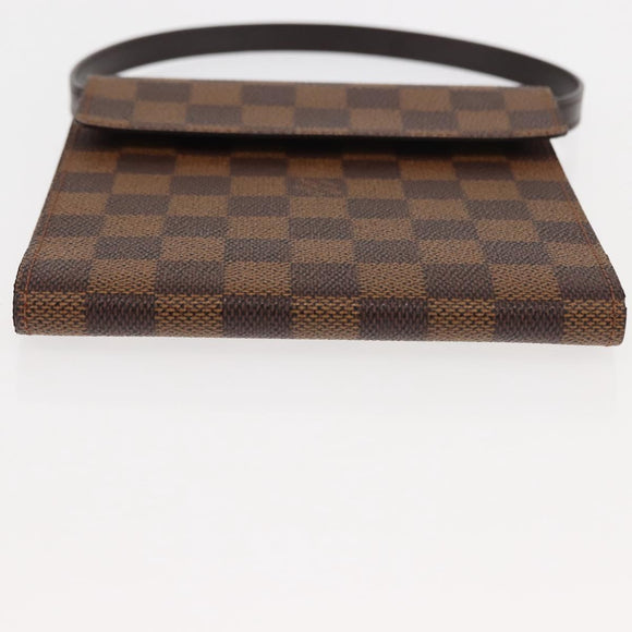 LOUIS VUITTON Damier Ebene CD Holder Pouch N62935 LV Auth bs29503