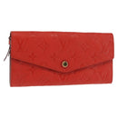 LOUIS VUITTON Monogram Empreinte Portefeuille Curieuse Red M60300 Auth bs29504-1