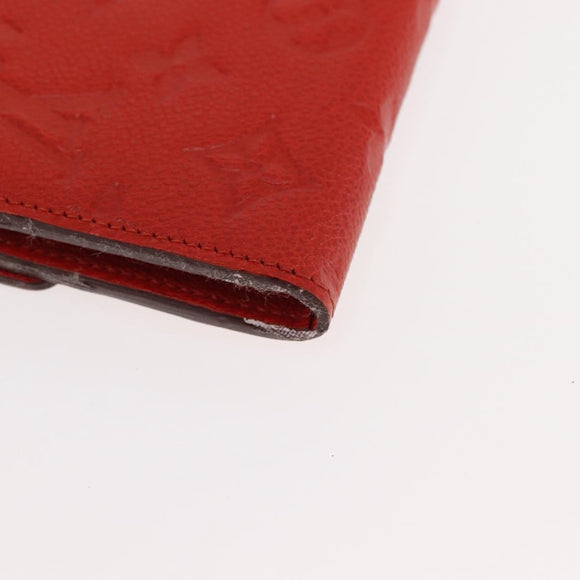 LOUIS VUITTON Monogram Empreinte Portefeuille Curieuse Rood M60300 Auth bs29504