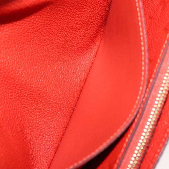 LOUIS VUITTON Monogram Empreinte Portefeuille Curieuse Rood M60300 Auth bs29504