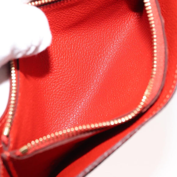 LOUIS VUITTON Monogram Empreinte Portefeuille Curieuse Red M60300 Auth bs29504