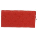 LOUIS VUITTON Monogram Empreinte Portefeuille Curieuse Red M60300 Auth bs29504-2