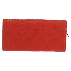LOUIS VUITTON Monogram Empreinte Portefeuille Curieuse Red M60300 Auth bs29504 - 0