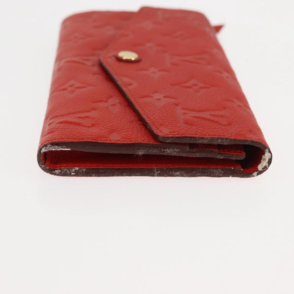 LOUIS VUITTON Monogram Empreinte Portefeuille Curieuse Rood M60300 Auth bs29504