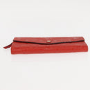 LOUIS VUITTON Monogram Empreinte Portefeuille Curieuse Red M60300 Auth bs29504-6