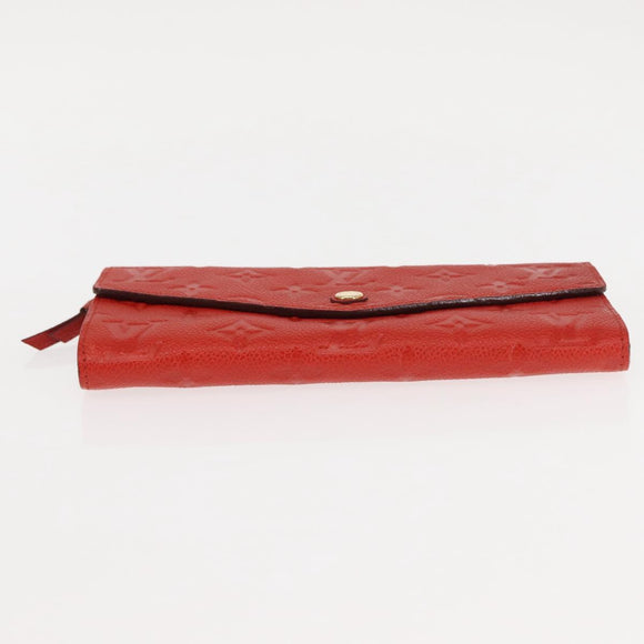 LOUIS VUITTON Monogram Empreinte Portefeuille Curieuse Rood M60300 Auth bs29504