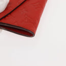 LOUIS VUITTON Monogram Empreinte Portefeuille Curieuse Red M60300 Auth bs29504-7