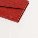 LOUIS VUITTON Monogram Empreinte Portefeuille Curieuse Rood M60300 Auth bs29504-14