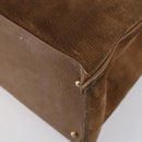 GUCCI Bamboo Hand Bag Suede Brown Gold 002 2855 0322 0 Auth bs29507-9