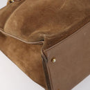 GUCCI Bamboo Hand Bag Suede Brown Gold 002 2855 0322 0 Auth bs29507-14
