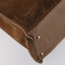 GUCCI Bamboo Hand Bag Suede Brown Gold 002 2855 0322 0 Auth bs29507-16