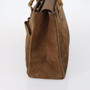 GUCCI Bamboo Hand Bag Suede Brown Gold 002 2855 0322 0 Auth bs29507-3