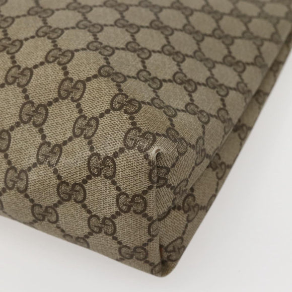 GUCCI GG Supreme Web Sherry Line Tote Bag PVC Beige Red 39 02 003 Auth bs29508