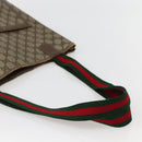GUCCI GG Supreme Web Sherry Line Tote Bag PVC Beige Red 39 02 003 Auth bs29508-7
