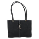 GUCCI Jackie Shoulder Bag Nylon Black Silver 002 1073 3444 Auth bs29509-13
