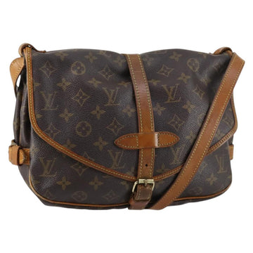 LOUIS VUITTON Monogram Saumur 30 Shoulder Bag M42256 LV Auth bs29516