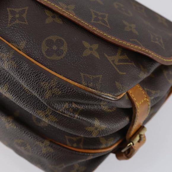 LOUIS VUITTON Monogram Saumur 30 Shoulder Bag M42256 LV Auth bs29516