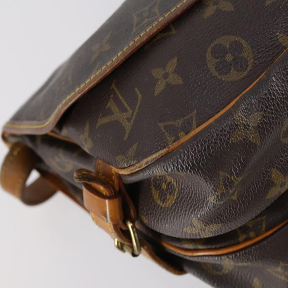 LOUIS VUITTON Monogram Saumur 30 Shoulder Bag M42256 LV Auth bs29516