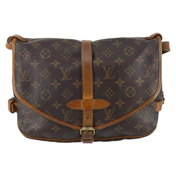 LOUIS VUITTON Monogram Saumur 30 Shoulder Bag M42256 LV Auth bs29516