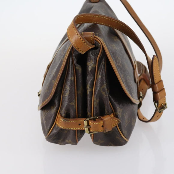LOUIS VUITTON Monogram Saumur 30 Shoulder Bag M42256 LV Auth bs29516