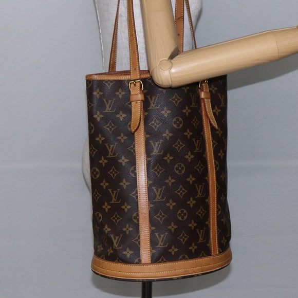 LOUIS VUITTON Monogram Bucket GM Shoulder Bag M42236 LV Auth bs29520