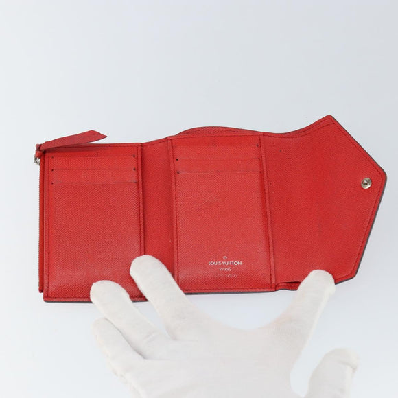 LOUIS VUITTON Escal Portefeuille Victorine Wallet Red M68842 LV Auth bs29522