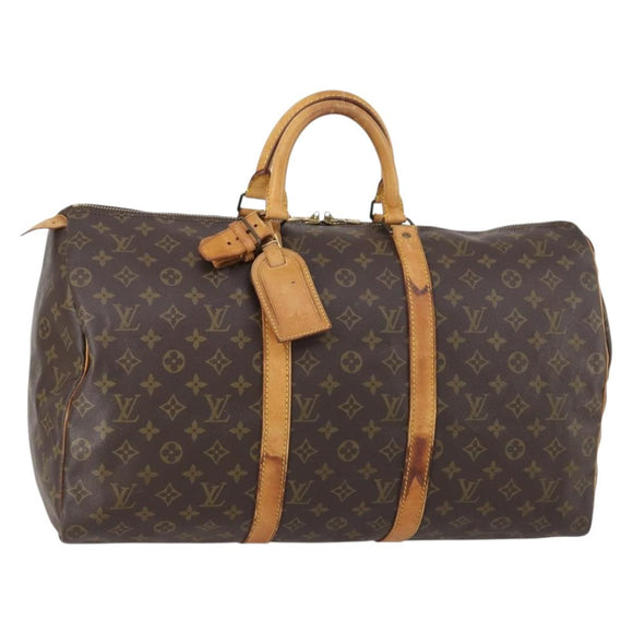 LOUIS VUITTON Monogram Keepall 50 Boston Bag M41426 LV Auth bs29527