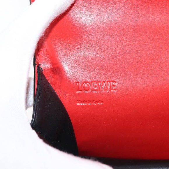 LOEWE Shoulder Bag Leather Brown Gold Auth bs29532