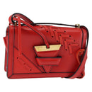 LOEWE Shoulder Bag Leather Brown Gold Auth bs29532-1