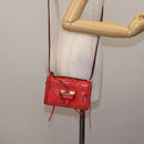 LOEWE Shoulder Bag Leather Brown Gold Auth bs29532-21