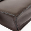 LOEWE Briefcase Leather Dark Brown Auth bs29533-9