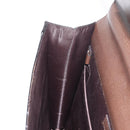 LOEWE Briefcase Leather Dark Brown Auth bs29533-19