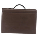 LOEWE Briefcase Leather Dark Brown Auth bs29533-2
