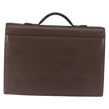 LOEWE Briefcase Leather Dark Brown Auth bs29533 - 0