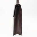 LOEWE Briefcase Leather Dark Brown Auth bs29533-3